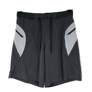 Hylete Mens Shorts S Above Knee Gray Zip Pockets